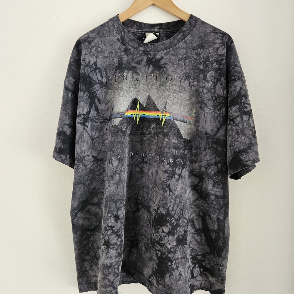 Vintage Liquid Blue Shirt Extra Large Pink Floyd Dark Side of the Moon USA 90s